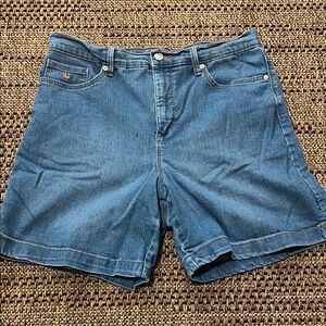 Blue Denim Jean Shorts with Relaxed Cut